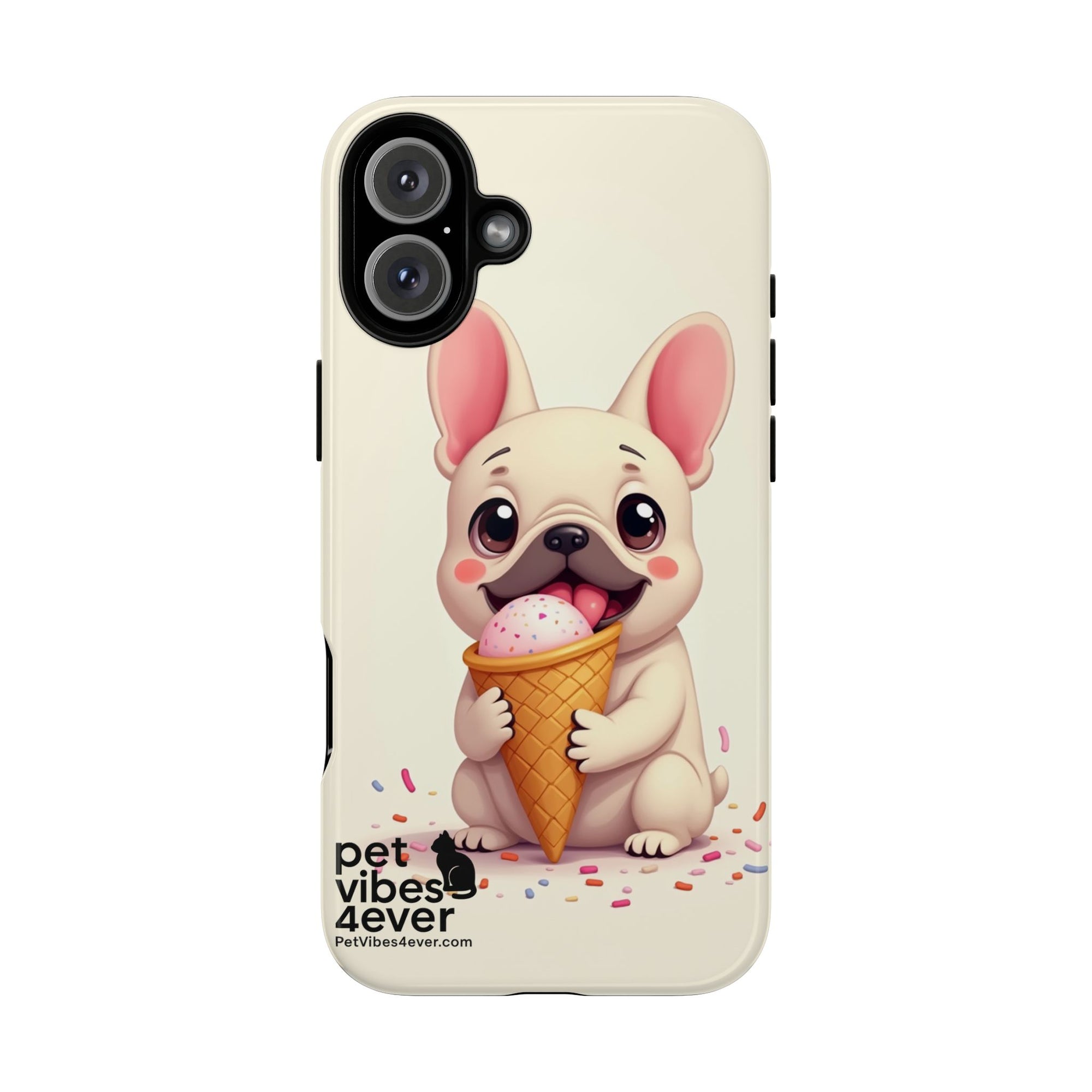 Cute Dog Case, Adorable Puppy Phone Cover, Pet Lover Gift, Ice Cream Design, Fun Accessories for Pet Owners