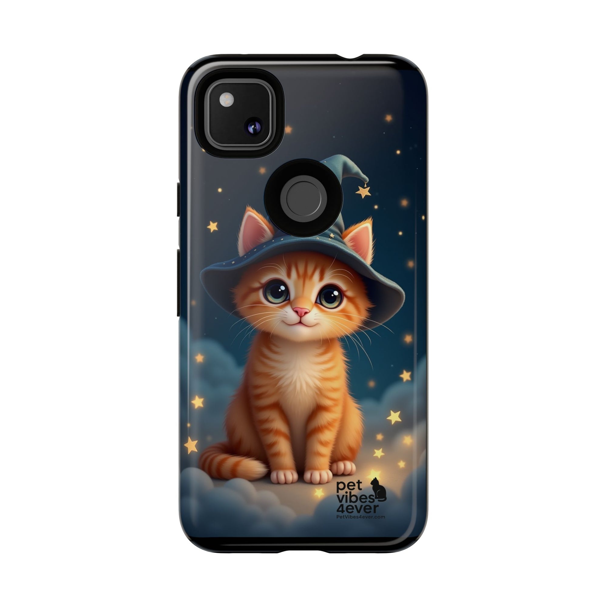 Cat-Themed Phone Case, Cute Cat Case, Pet Lover Gift, Kawaii Phone Accessory, Celestial Cat Design, Stylish Gadget Protector