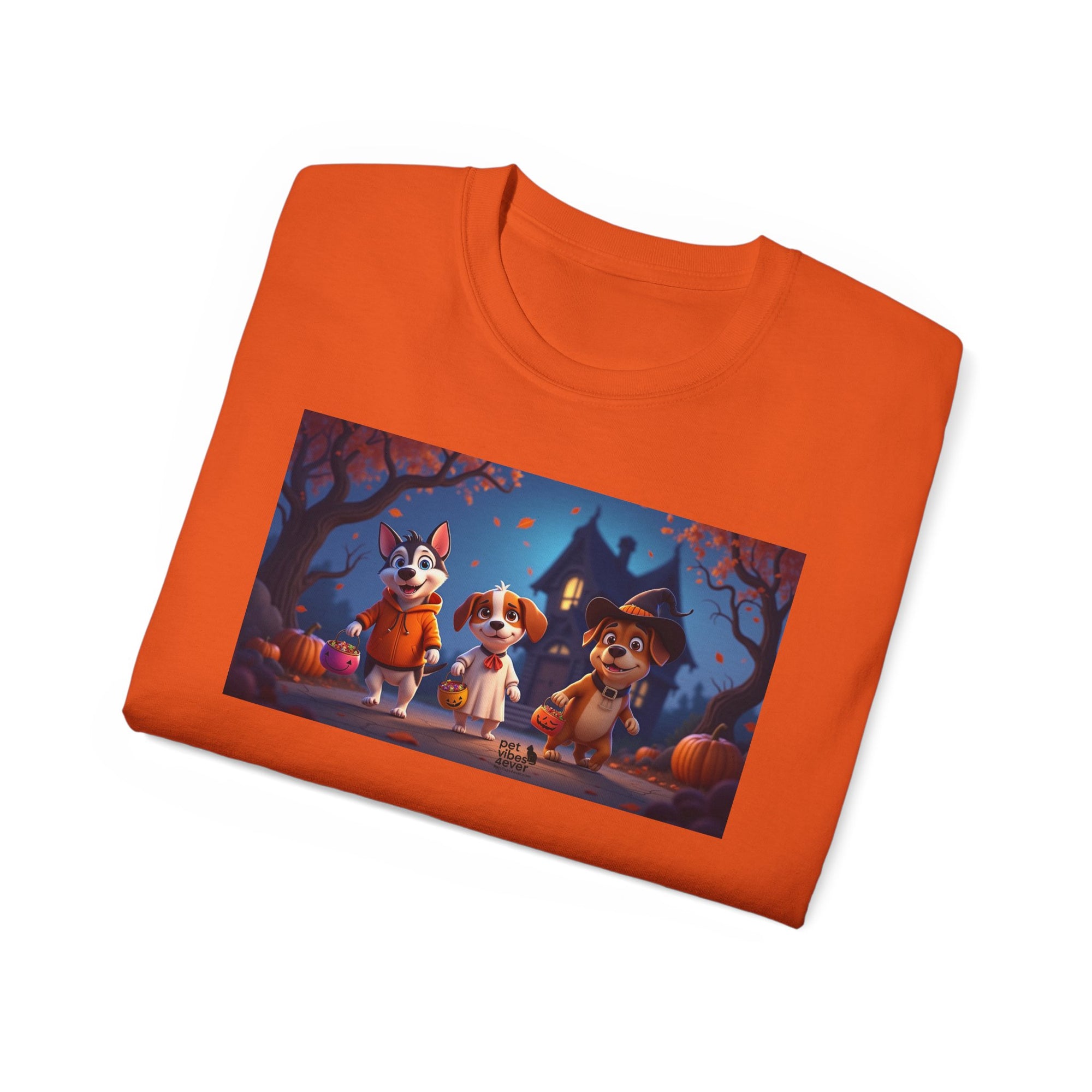 Whimsical Halloween Animal Tee, Unisex Cotton Shirt, Cute Graphic Tee, Fall Festival Apparel, Spooky Season Gift