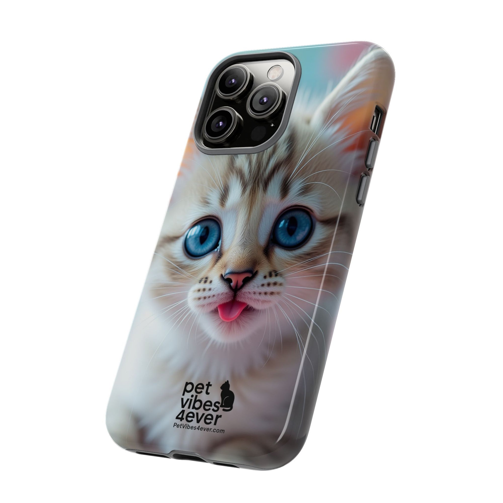 Cute Cat Phone Case, Pet Lover Gift, Unique Phone Cover, Animal Design Accessory, Fun Pet Vibes, Kitty Protection Shell