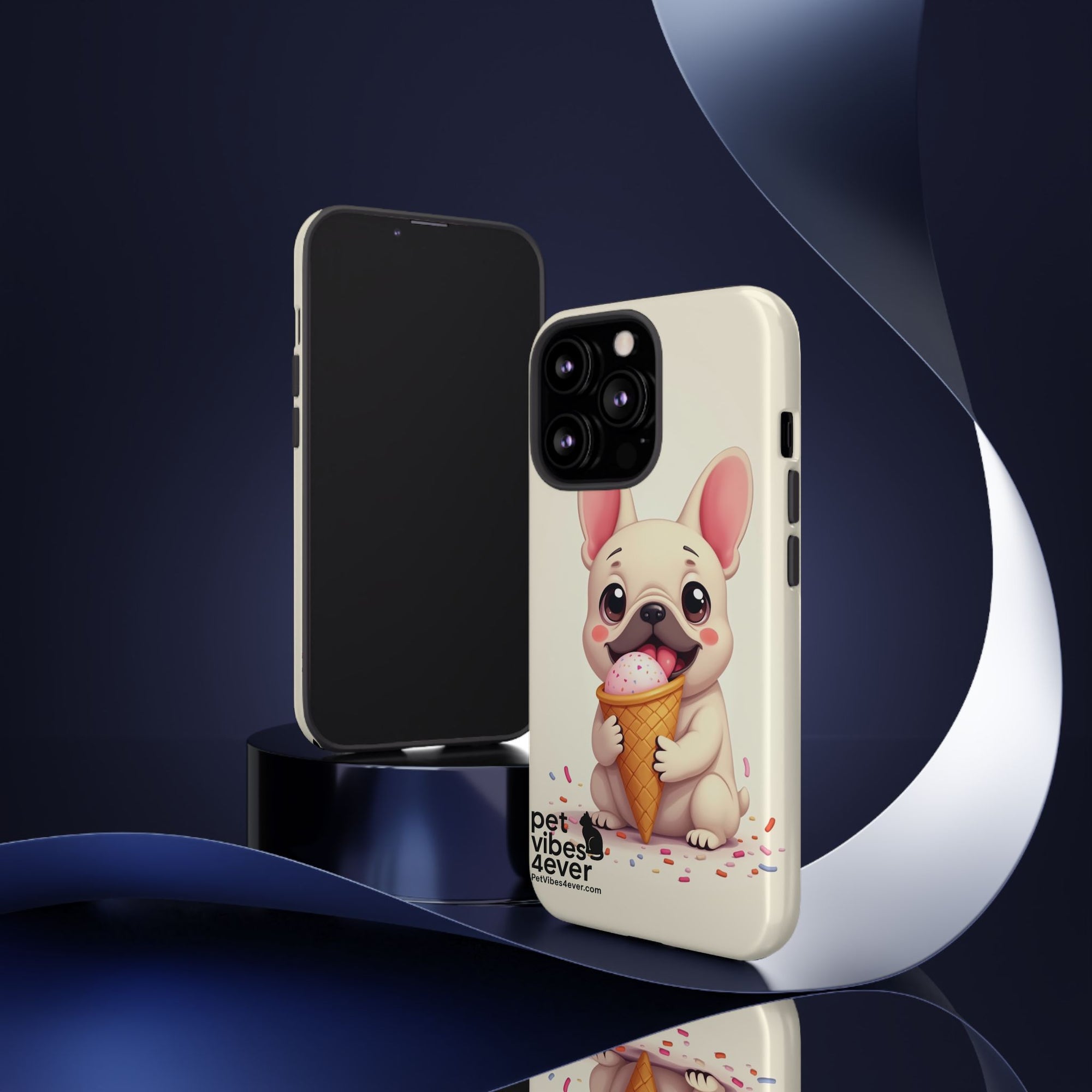 Cute Dog Case, Adorable Puppy Phone Cover, Pet Lover Gift, Ice Cream Design, Fun Accessories for Pet Owners