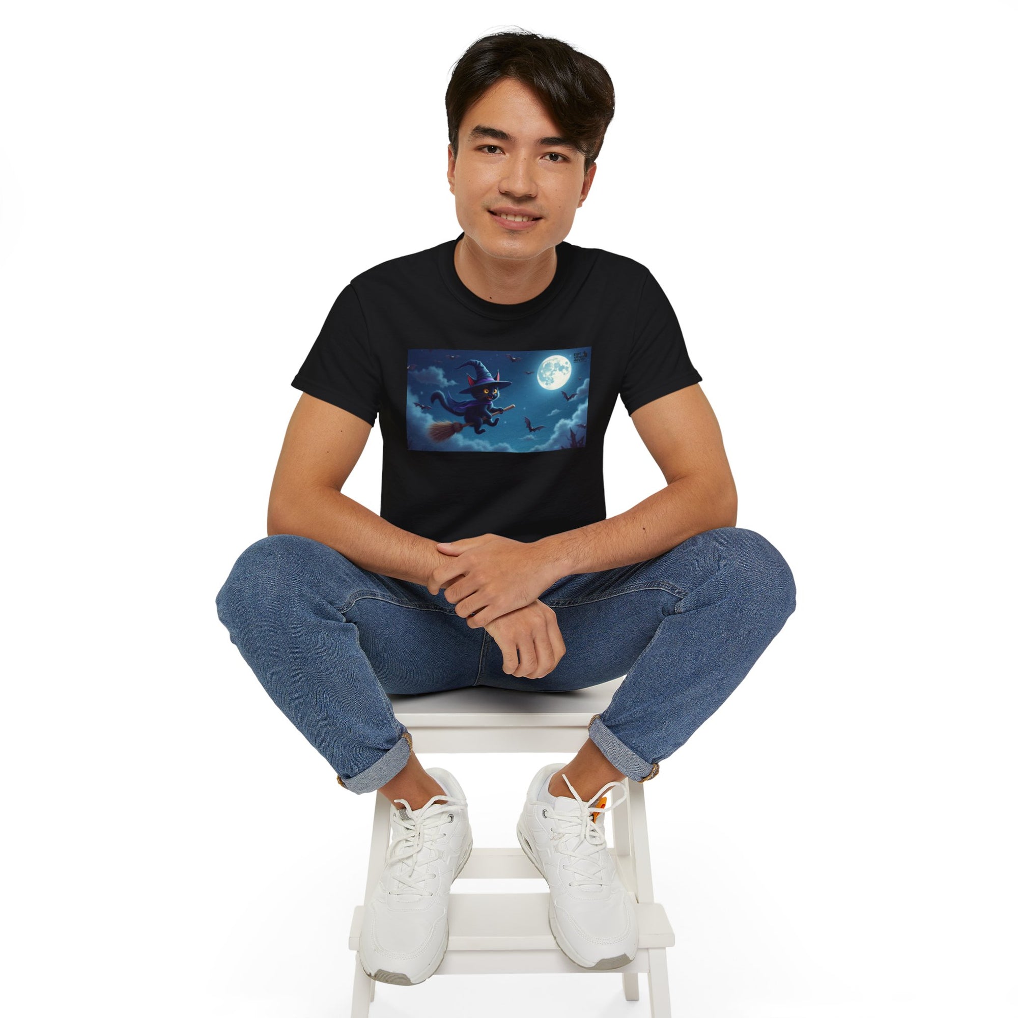 Moonlit Witch Unisex Tee | Spooky Vibes, Halloween Must-Have, Cozy Gift, Comfortable Everyday Wear, Magical Spirit Apparel