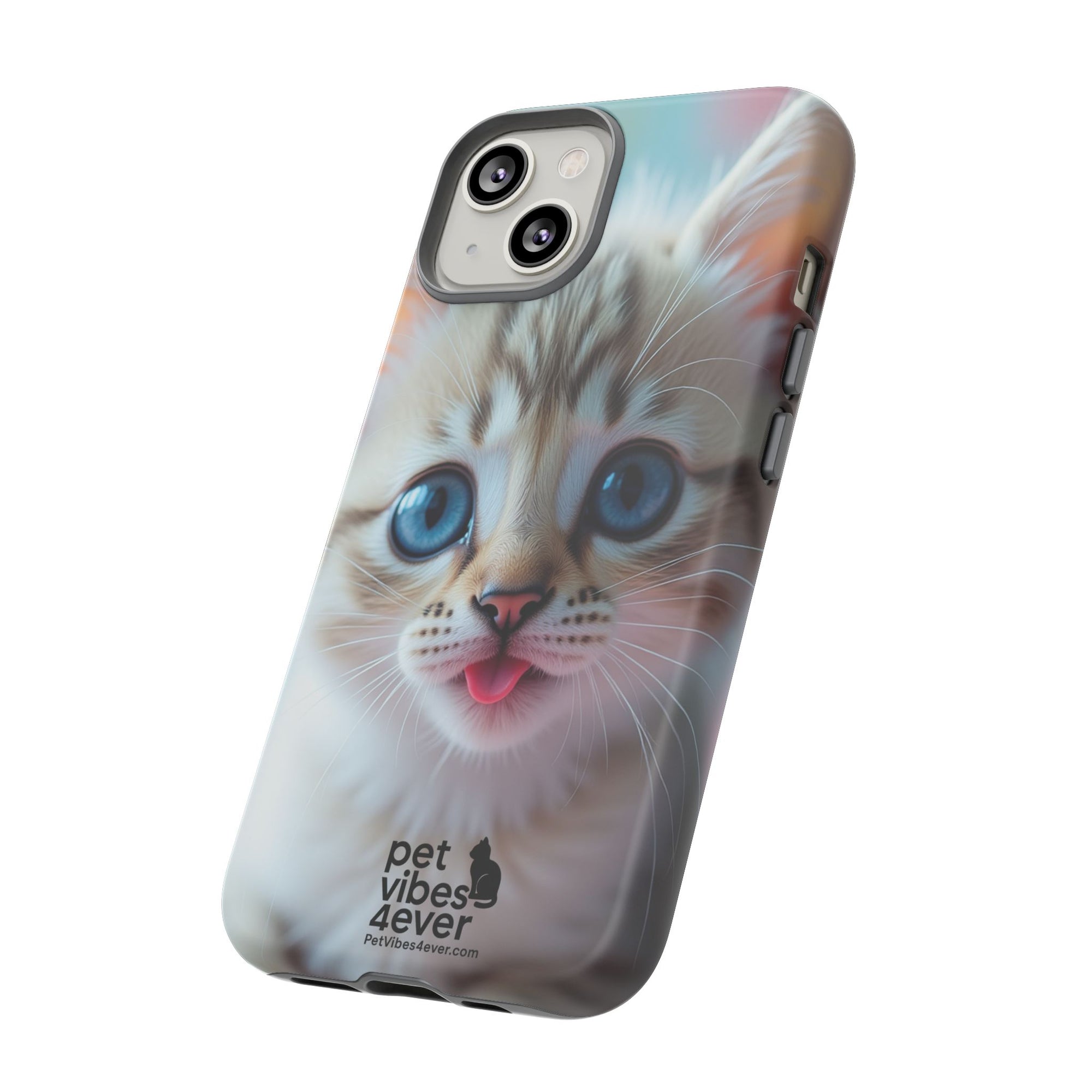 Cute Cat Phone Case, Pet Lover Gift, Unique Phone Cover, Animal Design Accessory, Fun Pet Vibes, Kitty Protection Shell