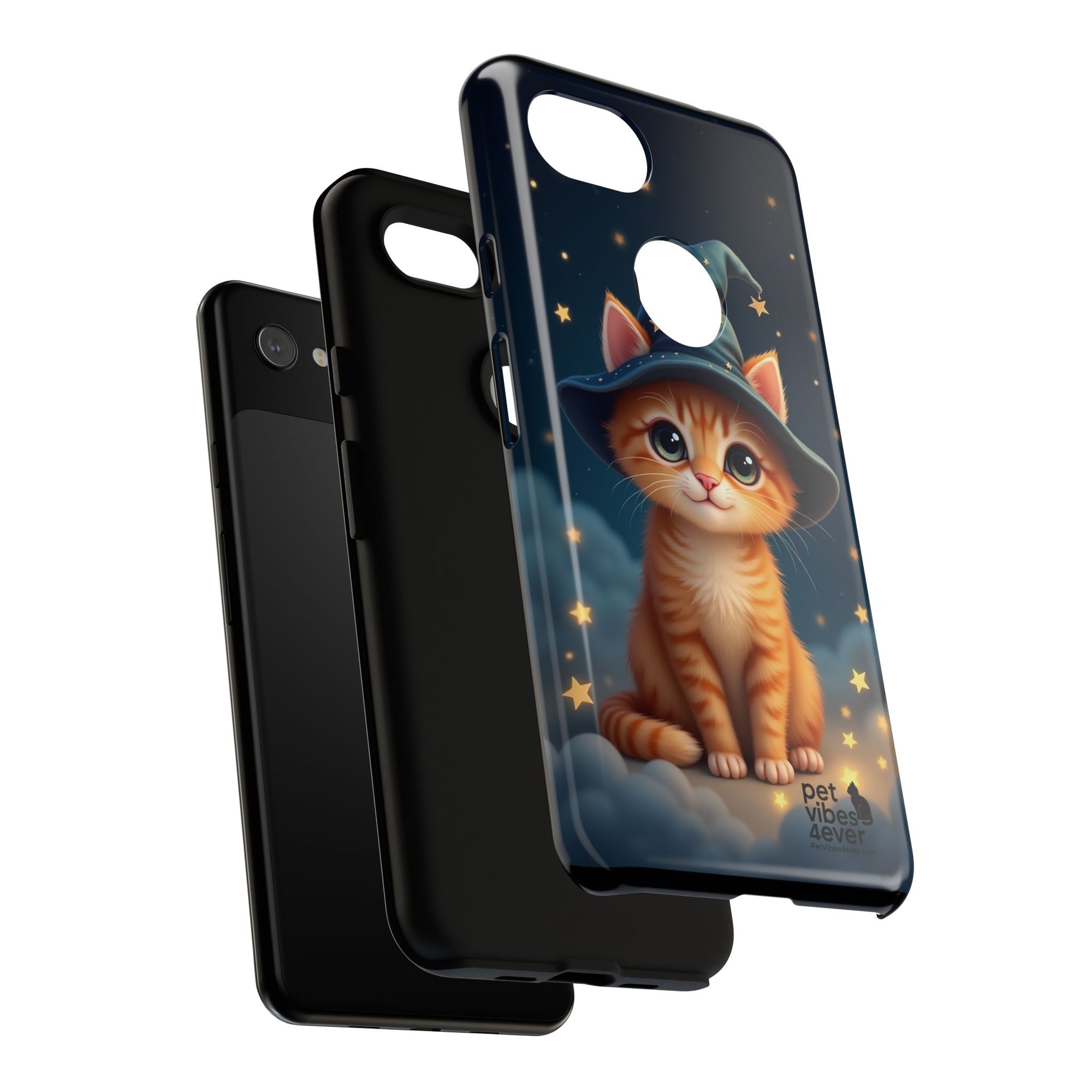 Cat-Themed Phone Case, Cute Cat Case, Pet Lover Gift, Kawaii Phone Accessory, Celestial Cat Design, Stylish Gadget Protector