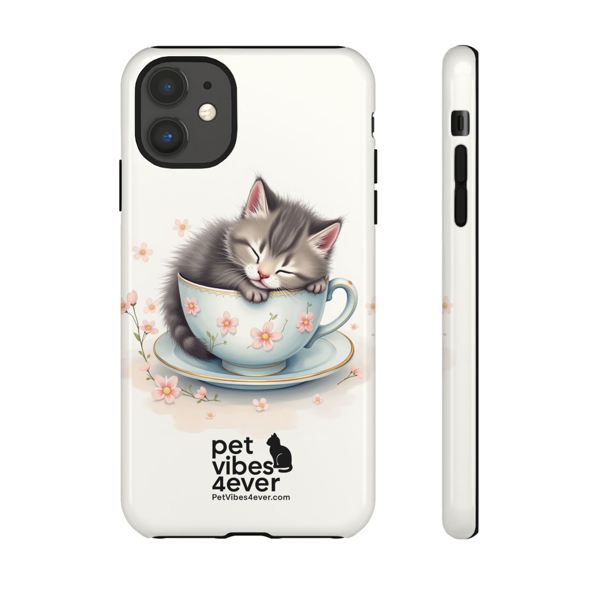 Cute Cat Phone Case - Tough Cases for Animal Lovers, Pet Gifts, Phone Accessories, Kitten Merchandise, Cute Cat Decor
