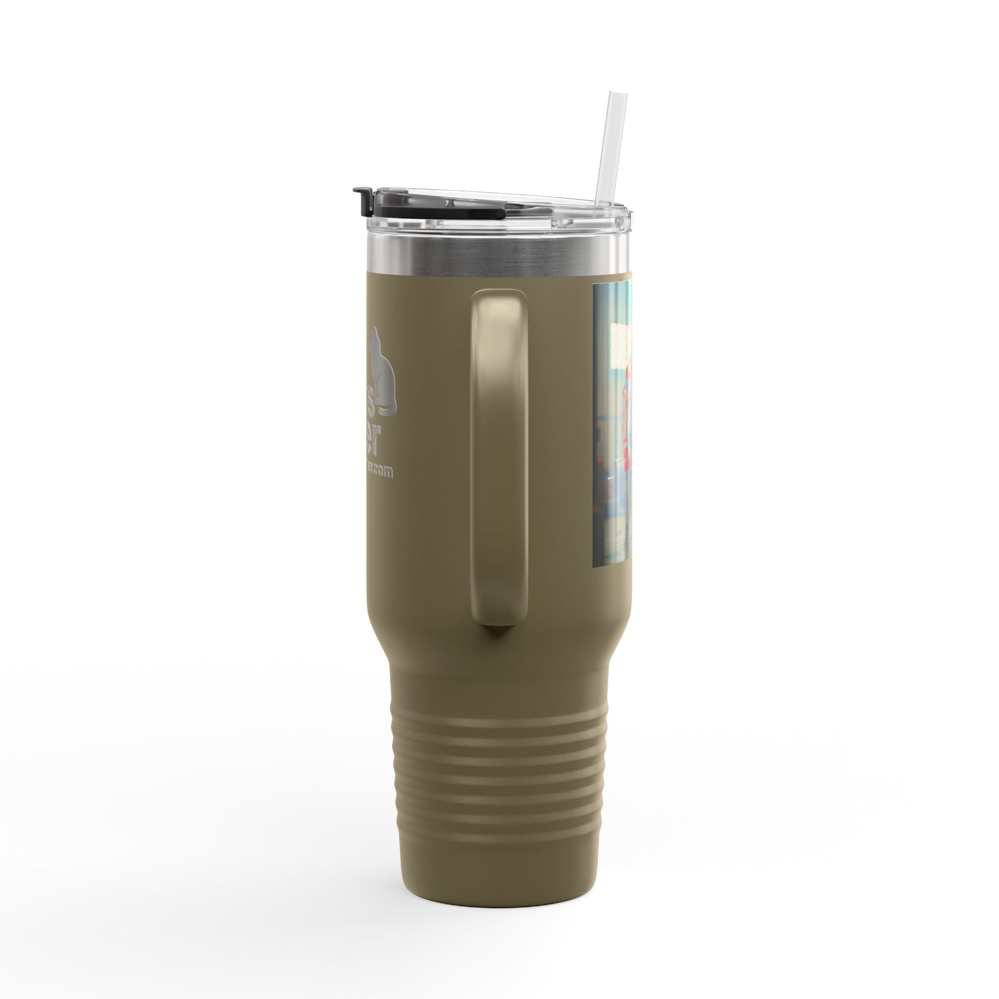 Insulated Travel Mug, Pet Lover's 40oz Coffee Tumbler, Perfect for Hot Drinks, Gifts for Cat Owners, Travel Companion, Pet Vibes 4ever