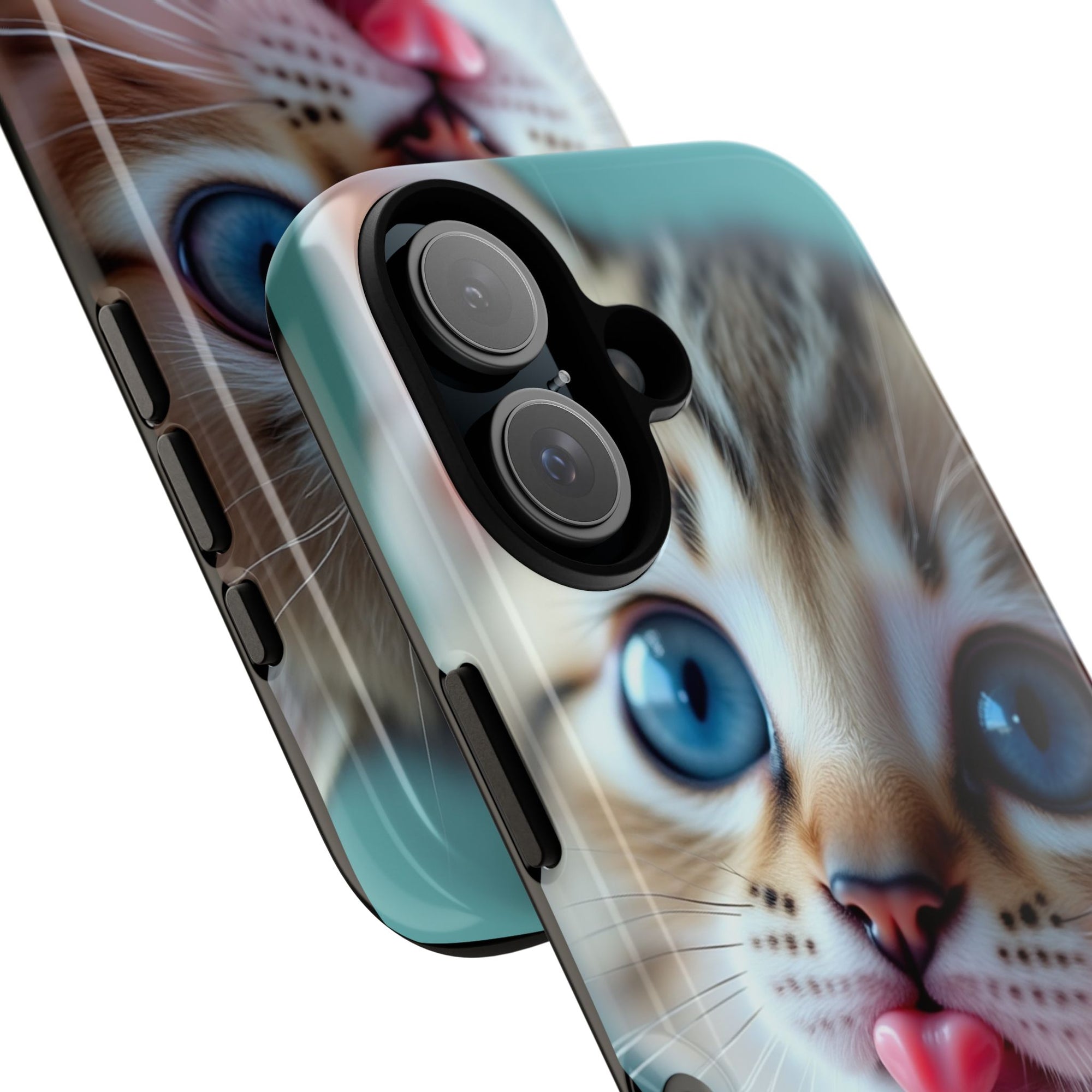 Cute Cat Phone Case, Pet Lover Gift, Funny Animal Protector, Cute Tech Accessories, Cat Mom Gift