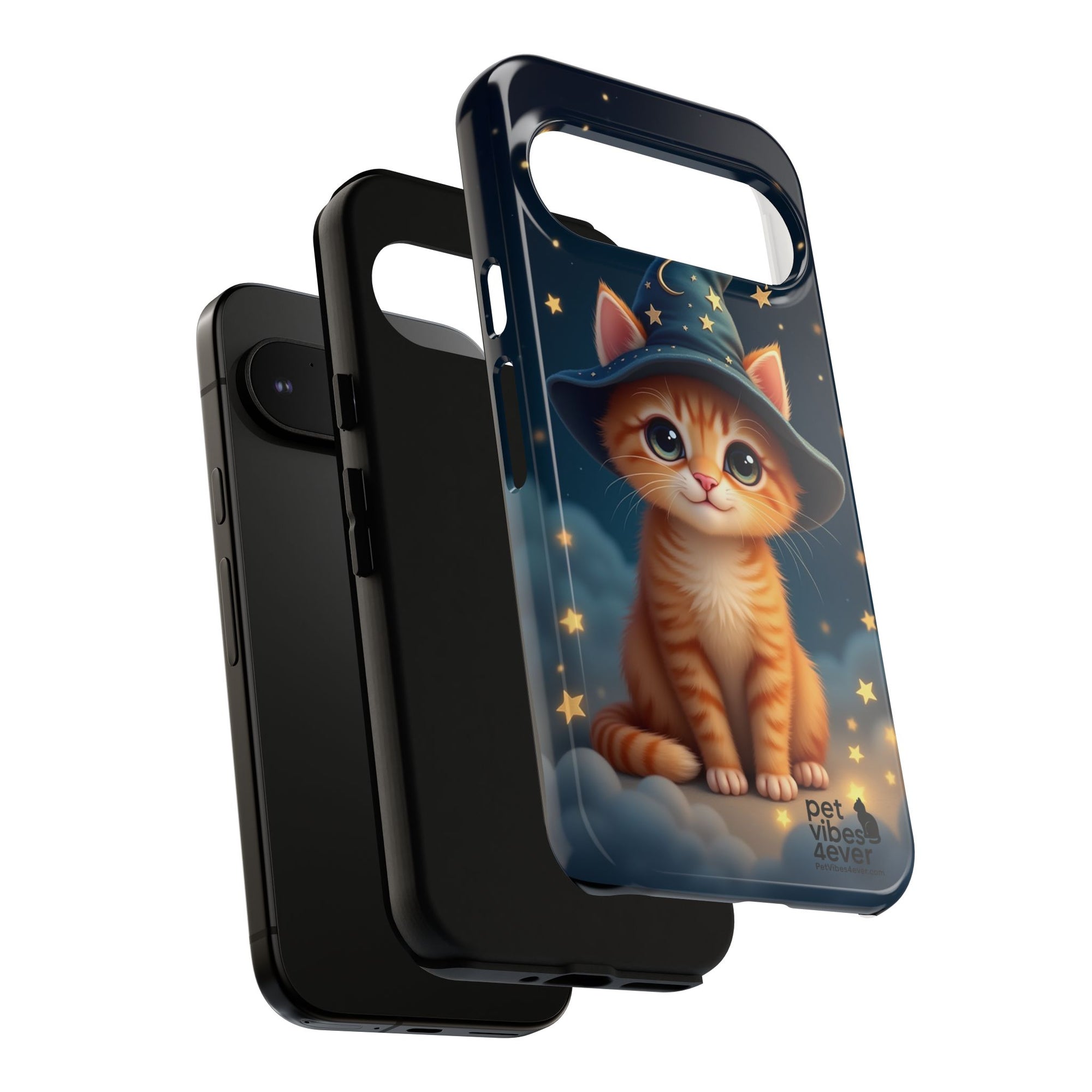 Cat-Themed Phone Case, Cute Cat Case, Pet Lover Gift, Kawaii Phone Accessory, Celestial Cat Design, Stylish Gadget Protector