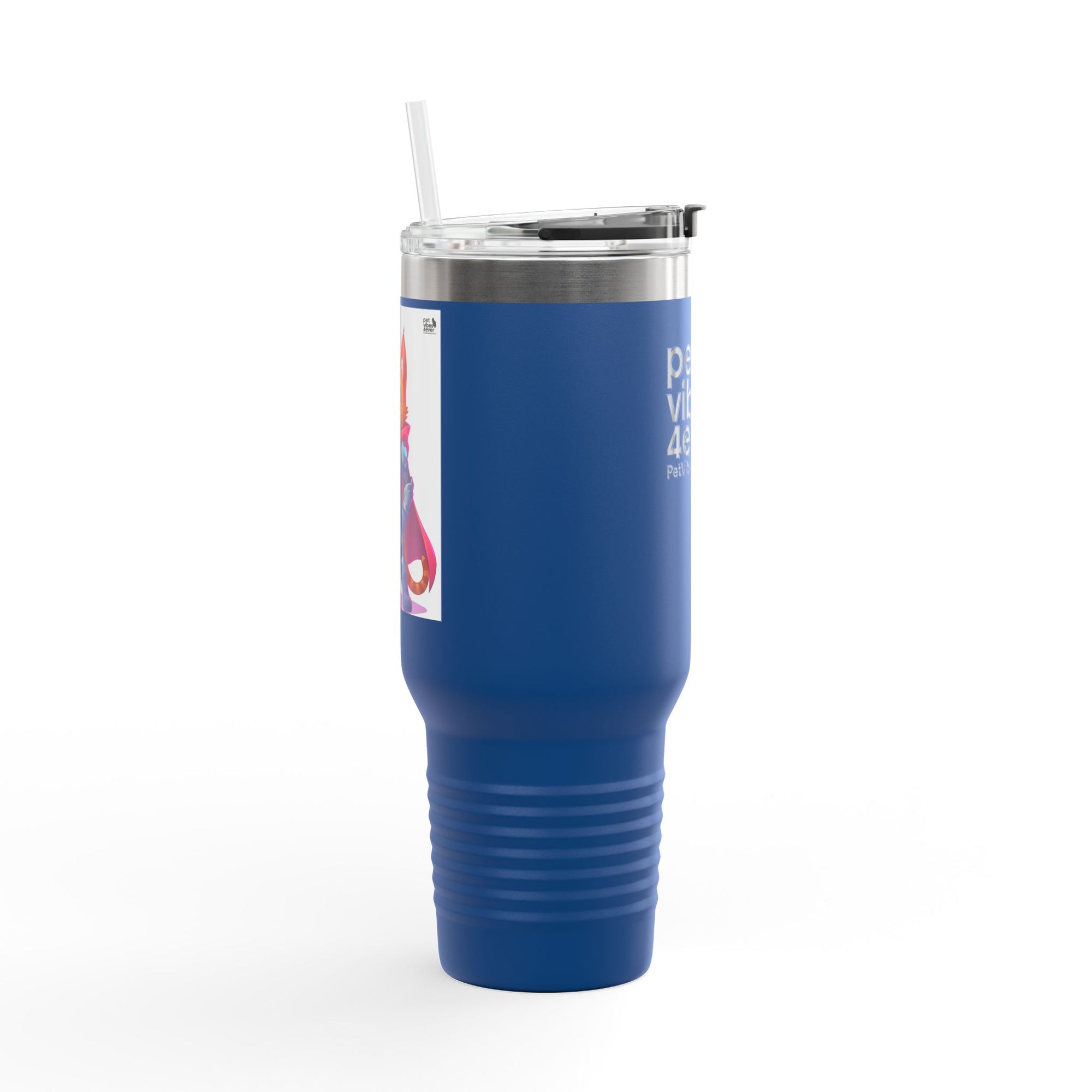 Pet Vibes Insulated Travel Mug 40oz | Stylish Pet Lover Gift | Reusable Cups for Coffee, Tea, Outdoor Adventures, Eco-Friendly Drinkware