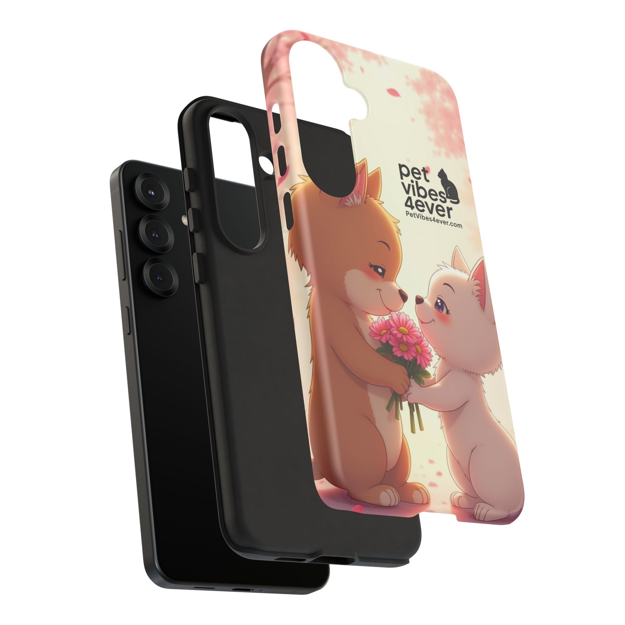 Cute Pet Themed Phone Case, Animal Lovers Gift, Valentine's Day, Cute Phone Cover, Pet Vibes Forever
