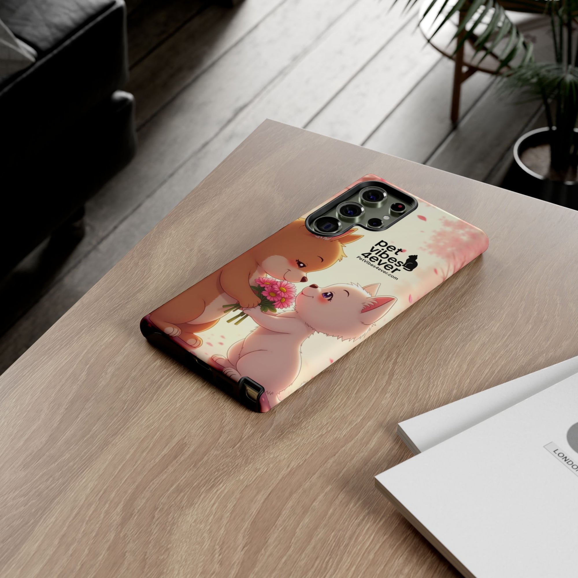 Cute Pet Themed Phone Case, Animal Lovers Gift, Valentine's Day, Cute Phone Cover, Pet Vibes Forever