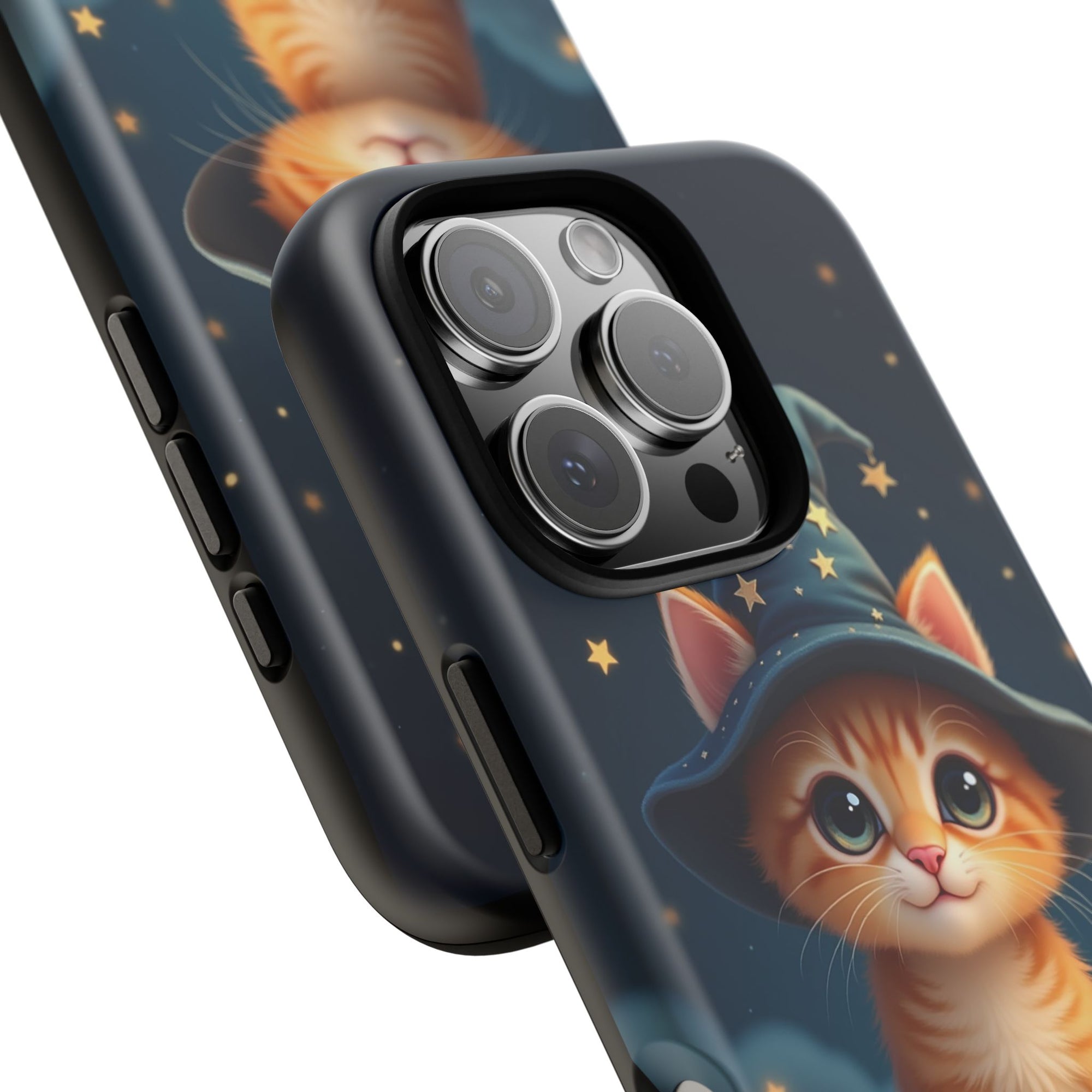 Cat-Themed Phone Case, Cute Cat Case, Pet Lover Gift, Kawaii Phone Accessory, Celestial Cat Design, Stylish Gadget Protector