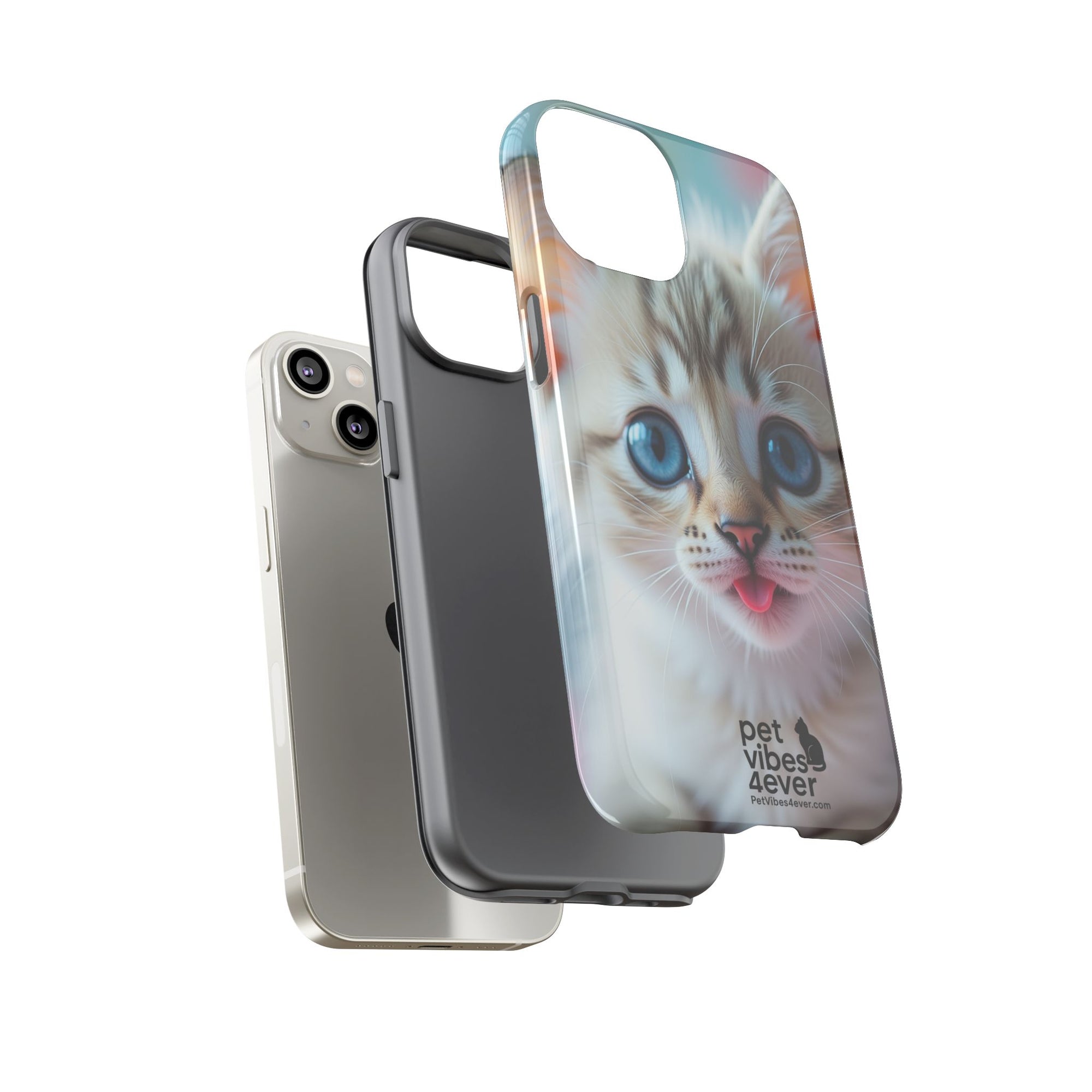 Cute Cat Phone Case, Pet Lover Gift, Unique Phone Cover, Animal Design Accessory, Fun Pet Vibes, Kitty Protection Shell